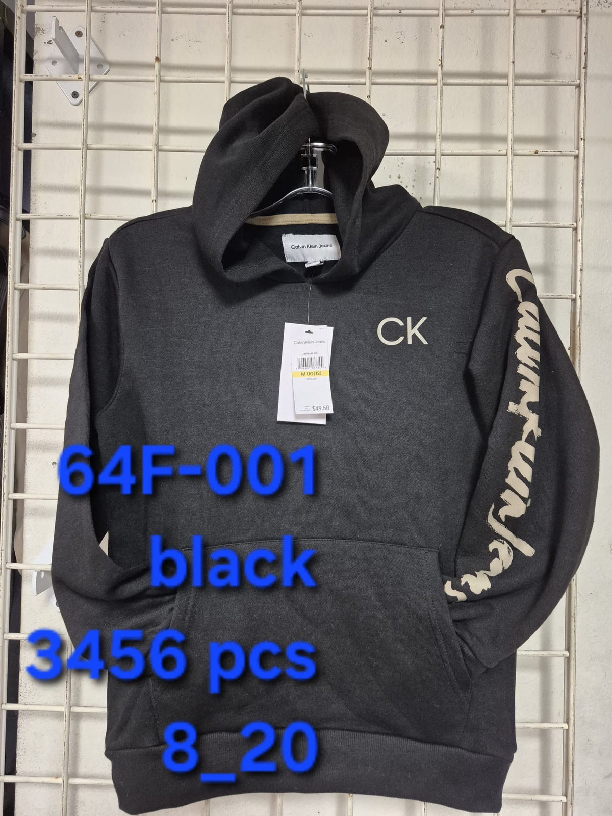 Calvin Klein Kids/Niños Hoodies Negro 8-20 años al por Mayor -  Precio por unidad: $16.50 USD