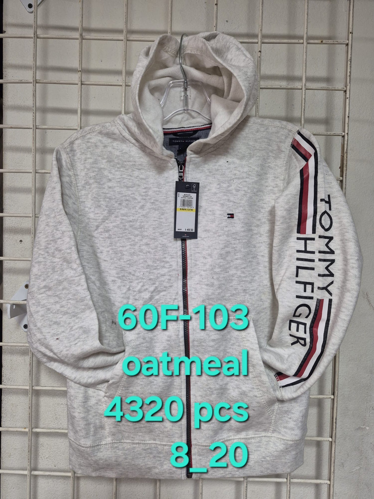 Tommy Hilfiger Kids/Niños Hoodies Gris Claro 8-20 años al por Mayor -  Precio por unidad: $16.50 USD