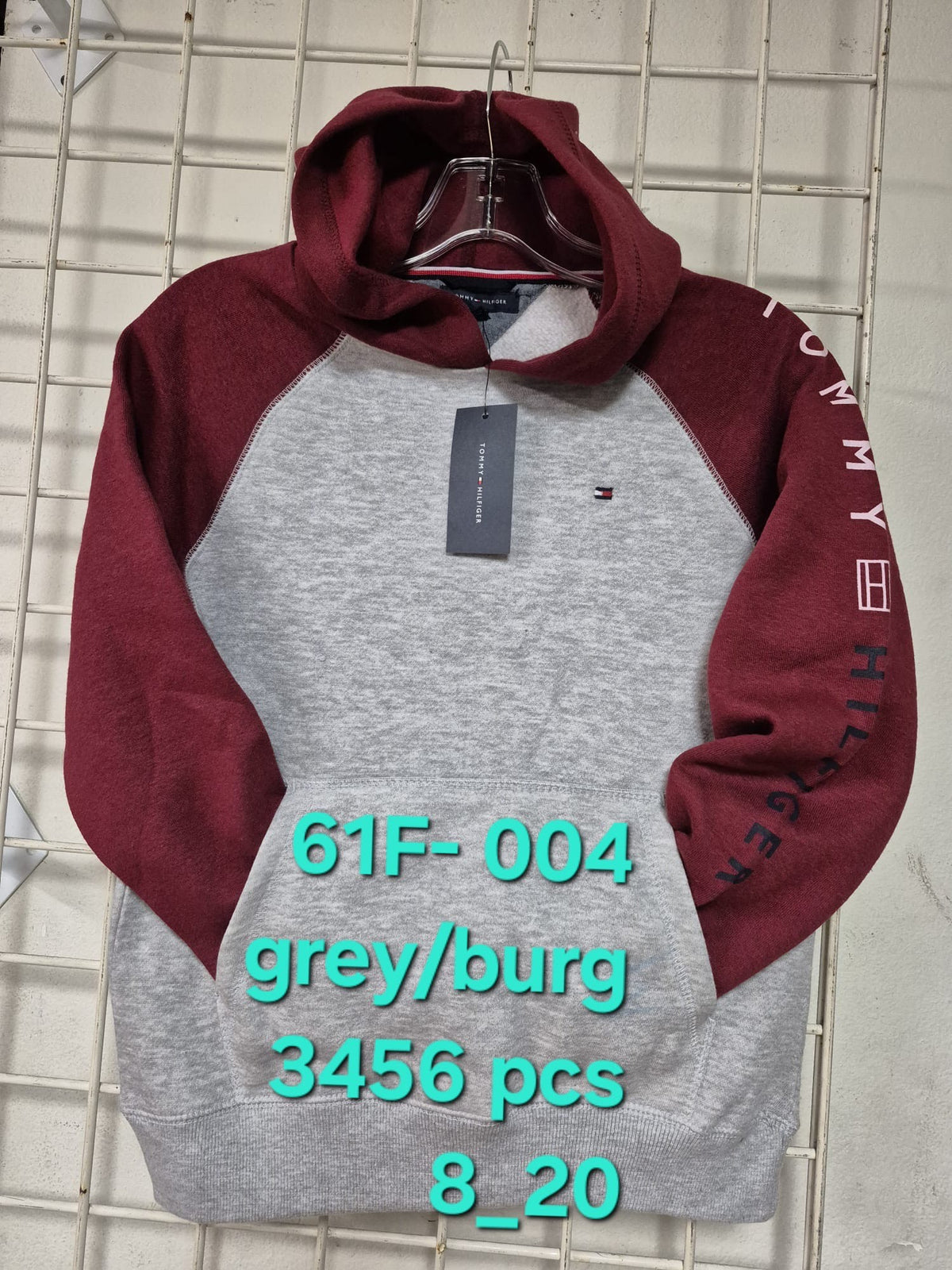 Tommy Hilfiger Kids/Niños Hoodies Gris/Rojo 8-20 años al por Mayor -  Precio por unidad: $16.50 USD