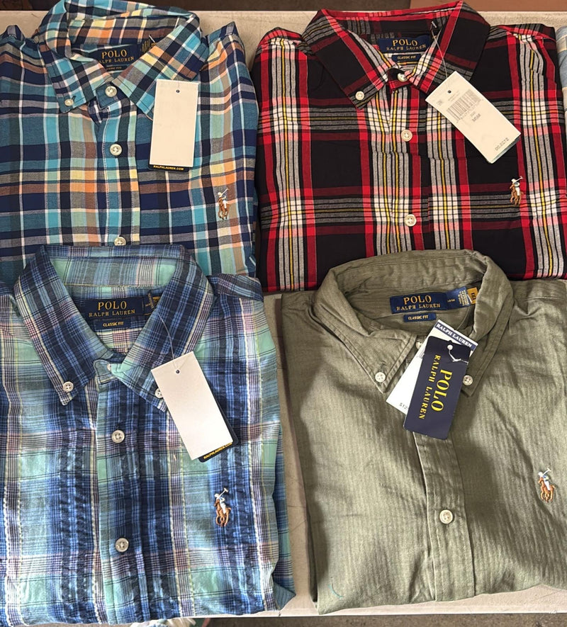 Polo Ralph Lauren Men's/Hombre Long Sleeve Shirt/Camisas Manga Larga al por Mayor - Precio por unidad $42.00 USD