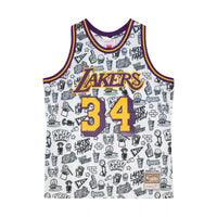 Mitchell & Ness Men's/Hombre Jersey Swingman Doodle Shaquille O'neal Los Angeles Lakers 1996-1997 al por Mayor - Precio por unidad: $49.75 USD