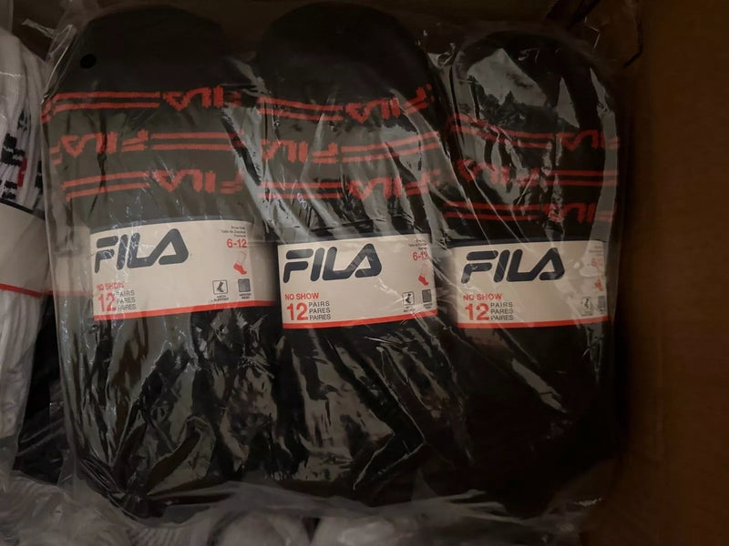 Fila Men's/Hombre Socks/Medias Pack/Paquete of 12 al por Mayor - Precio por pack: $13.00 USD