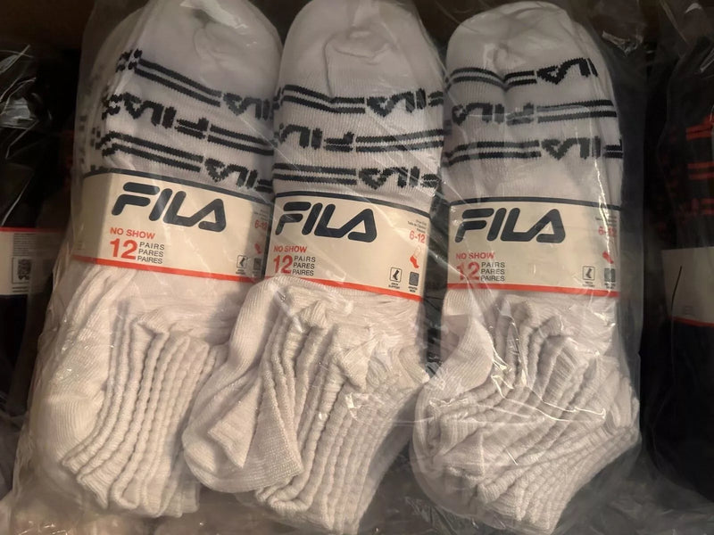Fila Men's/Hombre Socks/Medias Pack of 12 al por Mayor - Precio por pack: $13.00 USD
