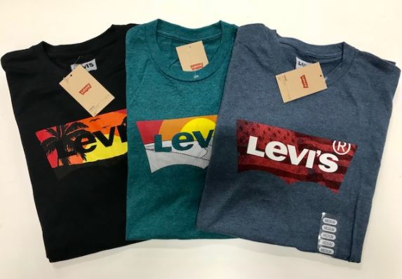 Levi's Men's/Hombre T-Shirt/Camisetas al por Mayor - Precio por unidad: $ 12.50 USD